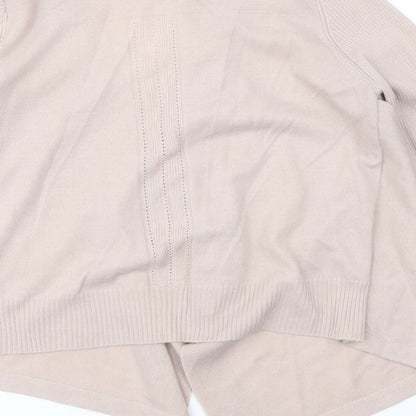 Autograph Womens Pink V-Neck Wool Cardigan Jumper Size 8