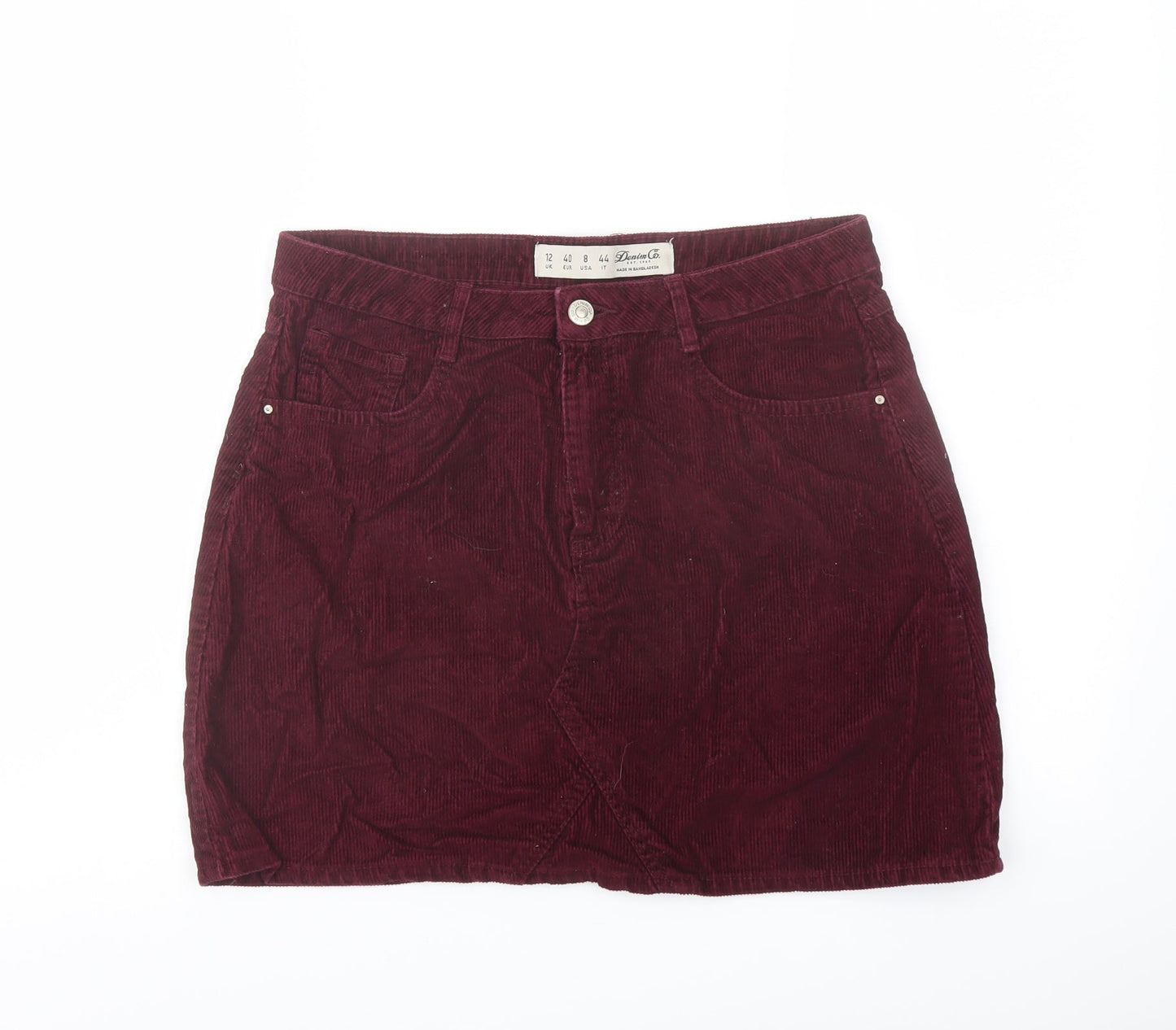 Womens UK Size 12 Denim & Co. A-Line Corduroy Skirt