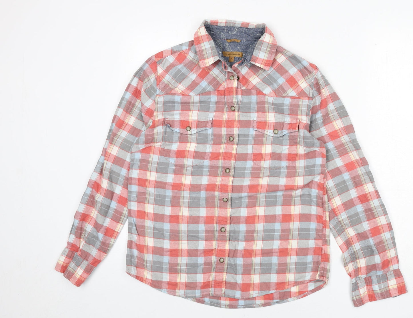Womens UK Size S JACHS Girlfriend Multicoloured Basic Button-Up
