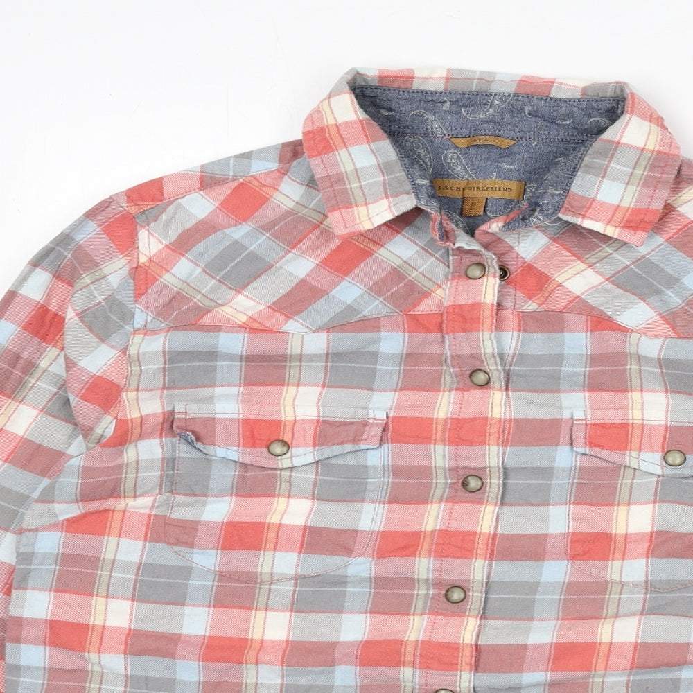 Womens UK Size S JACHS Girlfriend Multicoloured Basic Button-Up
