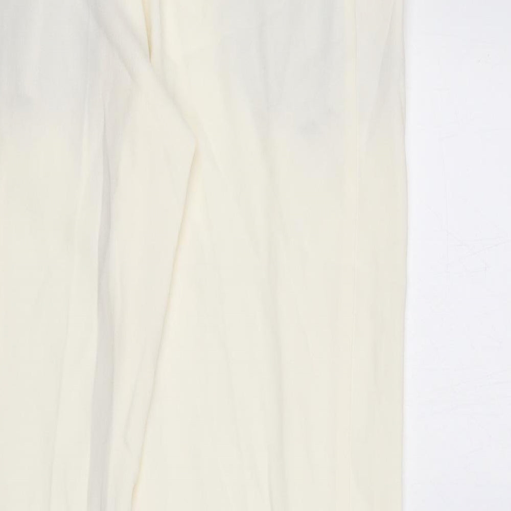 Womens UK Size 8 Marks and Spencer Regular Fit  Ivory Trousers