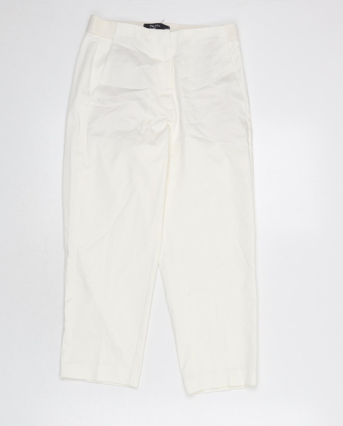 Womens UK Size 6 Marks and Spencer Slim Fit Capri Ivory Trousers