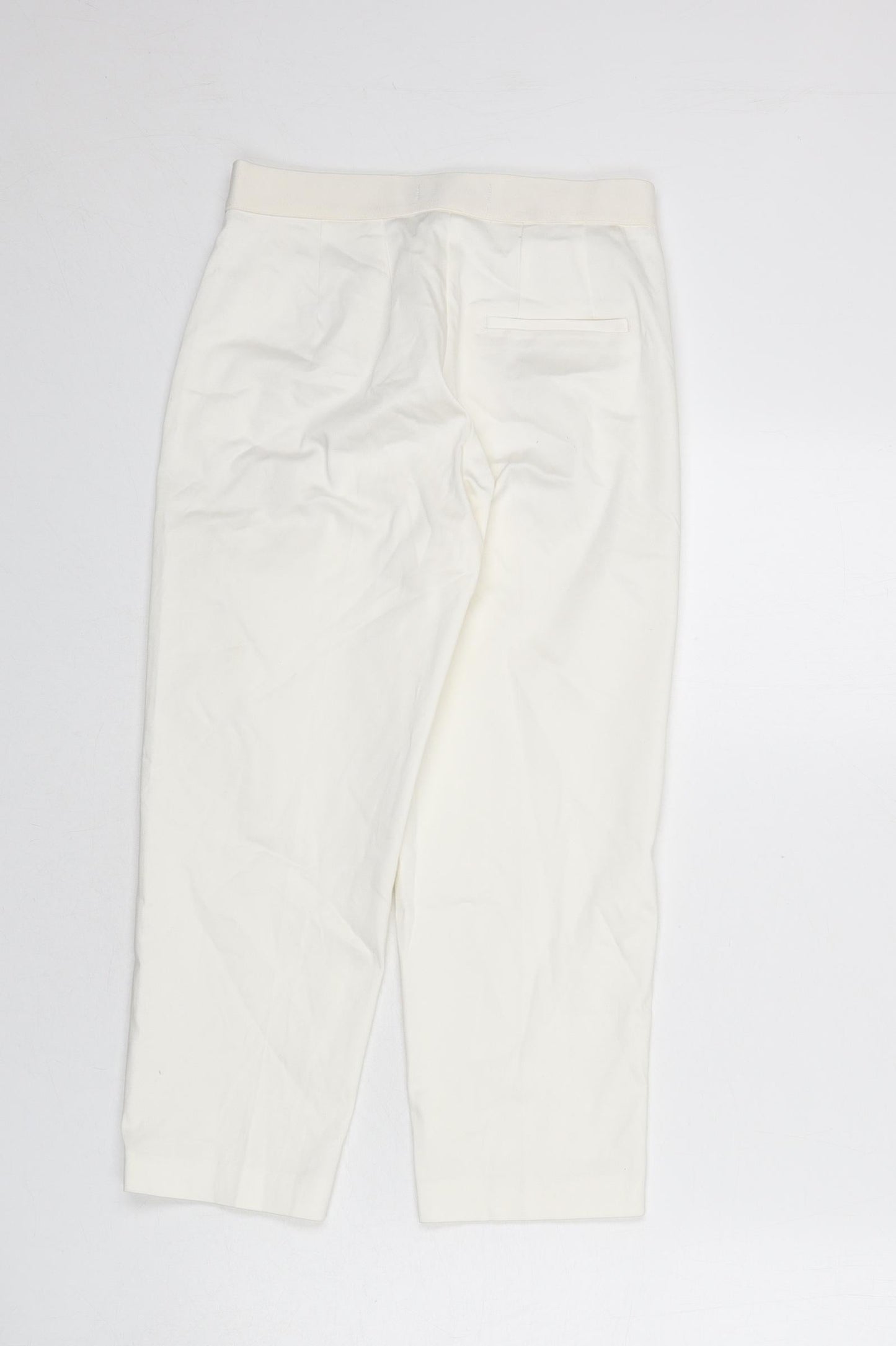 Womens UK Size 6 Marks and Spencer Slim Fit Capri Ivory Trousers
