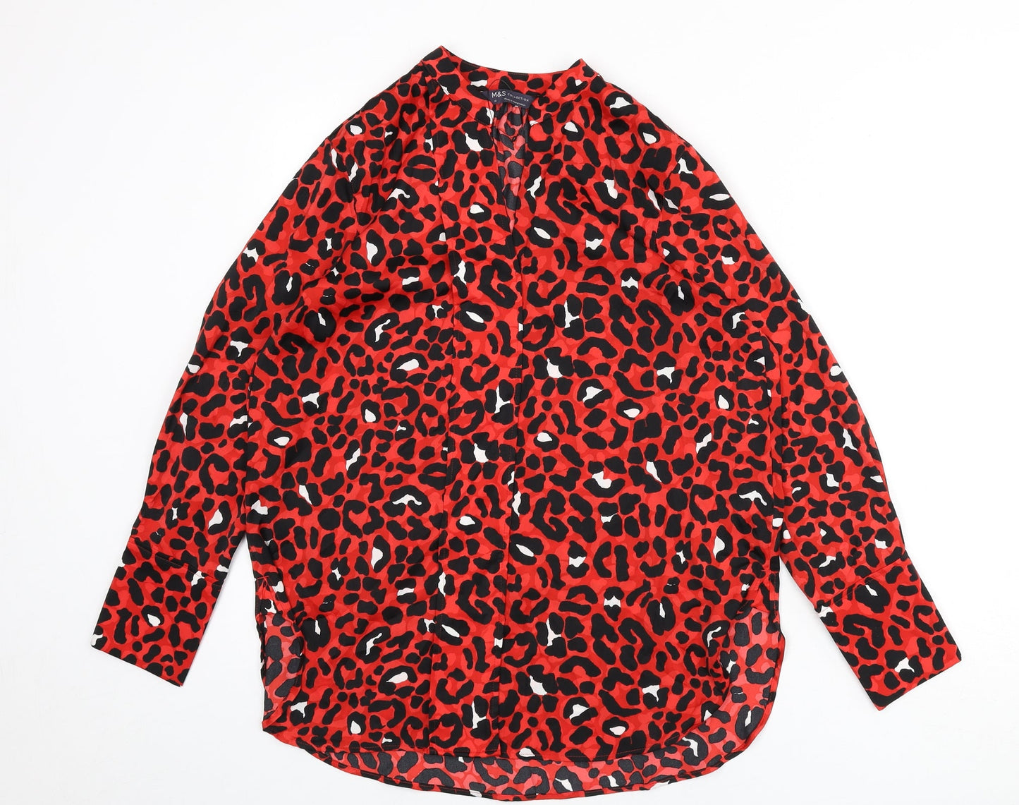 Womens UK Size 10 Marks and Spencer Red Basic Blouse