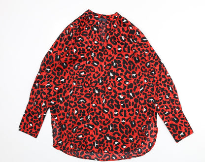 Womens UK Size 10 Marks and Spencer Red Basic Blouse