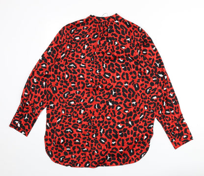 Womens UK Size 10 Marks and Spencer Red Basic Blouse