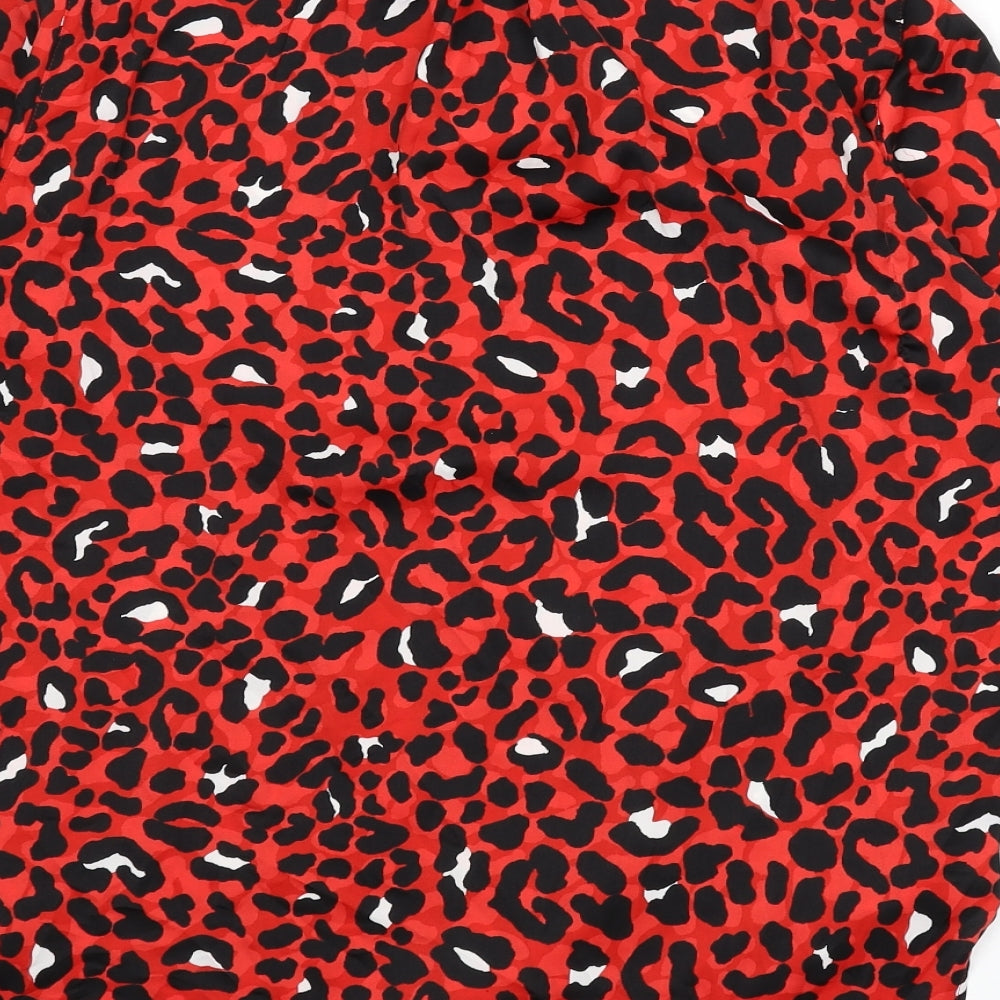 Womens UK Size 10 Marks and Spencer Red Basic Blouse