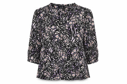 Marks and Spencer Womens Multicoloured Geometric Viscose Sheath Size 22 V-Neck Button - Flowers, Glitter