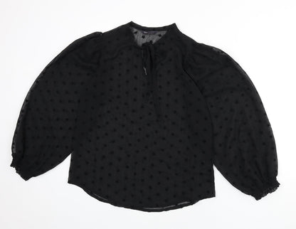 Womens UK Size 10 Marks and Spencer Black Basic Blouse