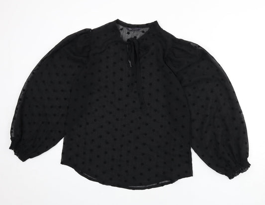 Womens UK Size 10 Marks and Spencer Black Basic Blouse