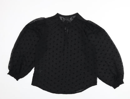 Womens UK Size 10 Marks and Spencer Black Basic Blouse