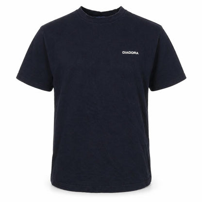 Diadora Boys Blue 100% Cotton Basic T-Shirt Size 10-11 Years Round Neck Pullover