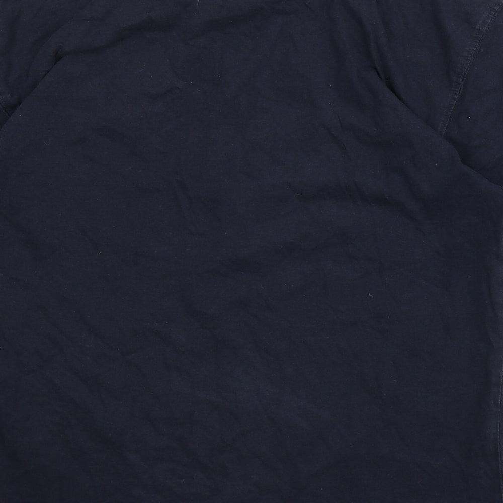 Diadora Boys Blue 100% Cotton Basic T-Shirt Size 10-11 Years Round Neck Pullover
