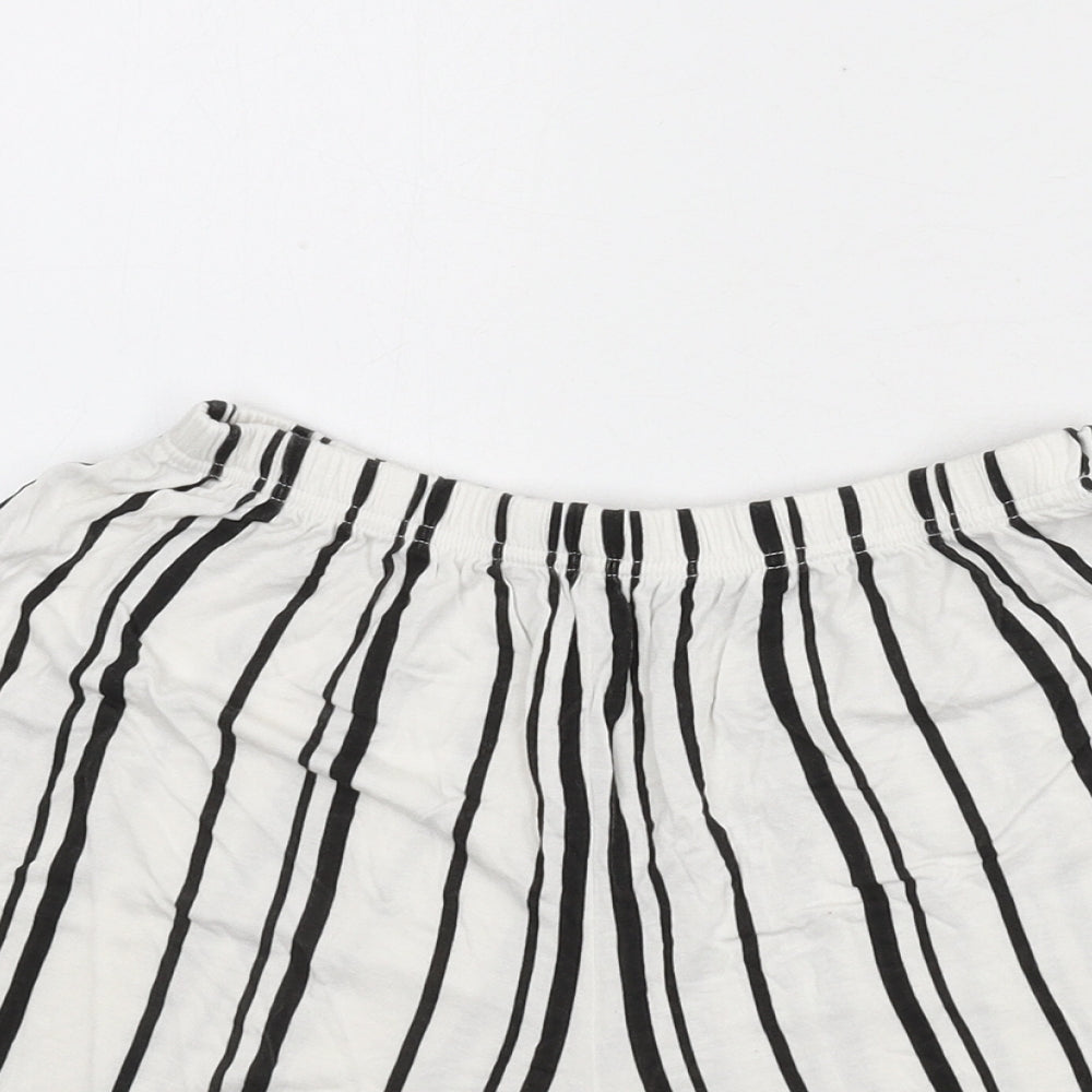 Nasty Gal Womens White Striped Vinyl Basic Shorts Size 6 Regular Pull On