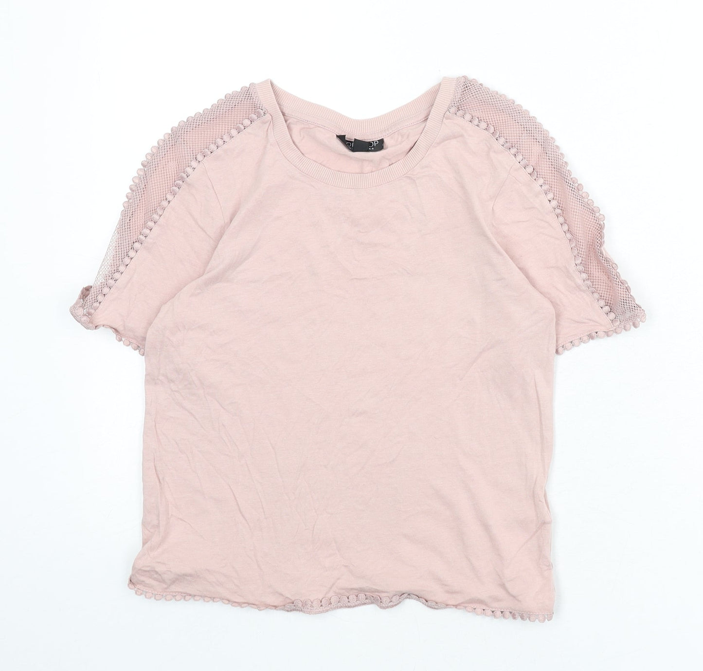 Womens UK Size 6 Topshop Pink Basic T-Shirt