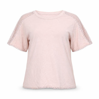Womens UK Size 6 Topshop Pink Basic T-Shirt