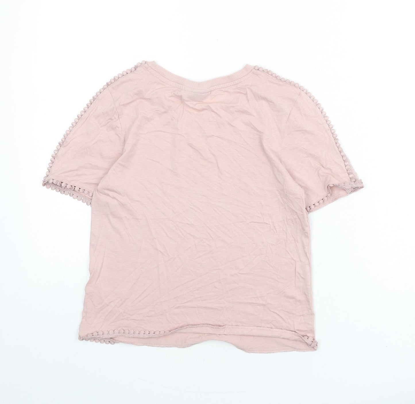 Womens UK Size 6 Topshop Pink Basic T-Shirt