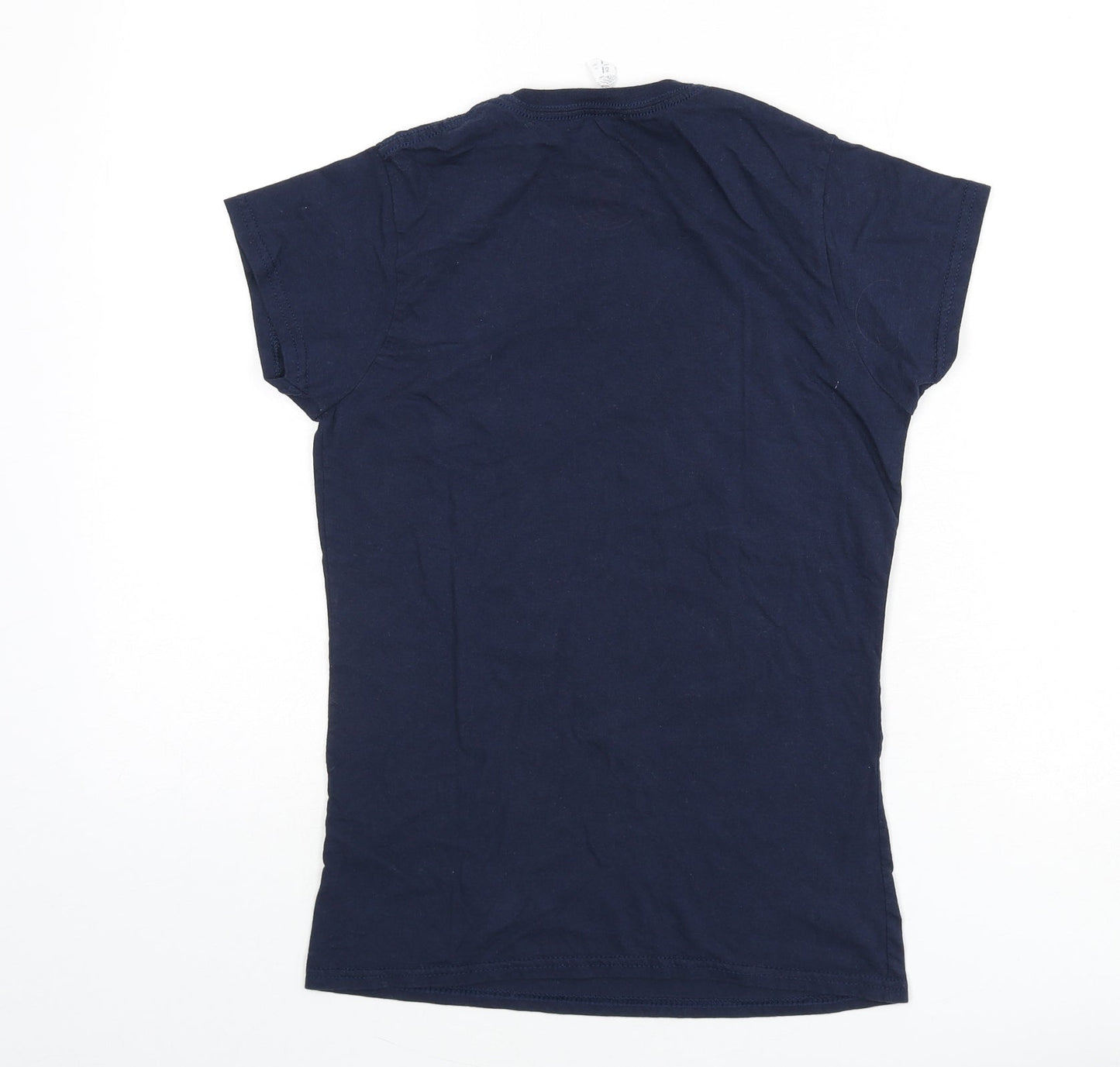 Chelsea Womens Blue Cotton Basic T-Shirt Size S Round Neck - Football, Euro 2021