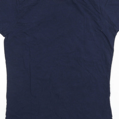 Chelsea Womens Blue Cotton Basic T-Shirt Size S Round Neck - Football, Euro 2021