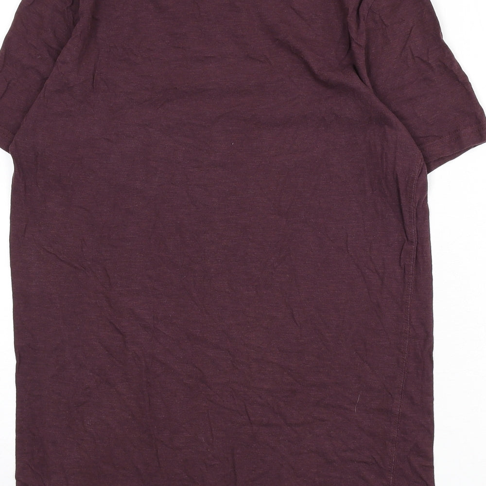 River Island Mens Red Polyester T-Shirt Size XS Round Neck