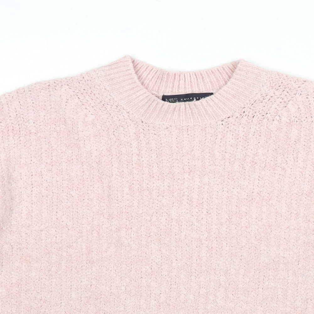 Womens UK Size M Marks and Spencer Pink Pullover Jumper