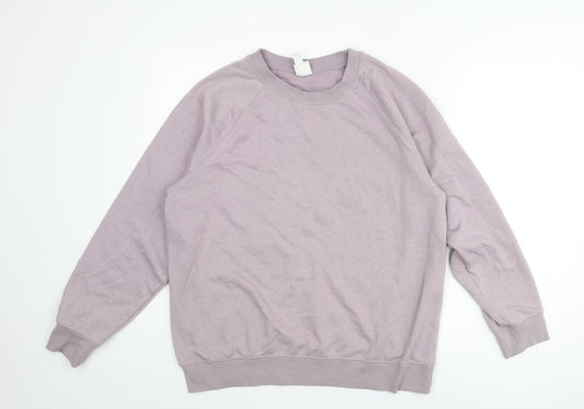 H&M Womens Purple Cotton Pullover Sweatshirt Size S Pullover
