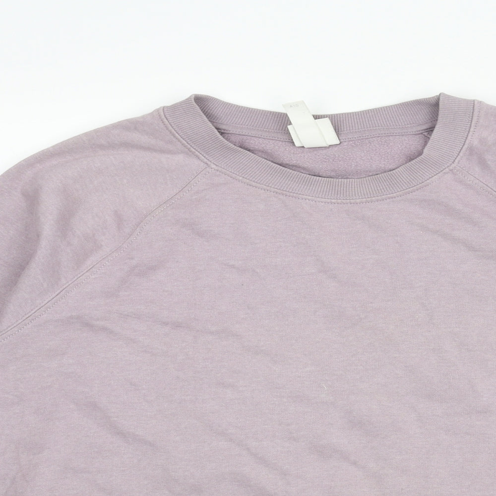H&M Womens Purple Cotton Pullover Sweatshirt Size S Pullover