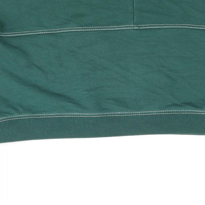 IVY PARK Womens Green Cotton Pullover Sweatshirt Size 2XS Pullover - Ivy Park Logo Stitch Detail Cropped
