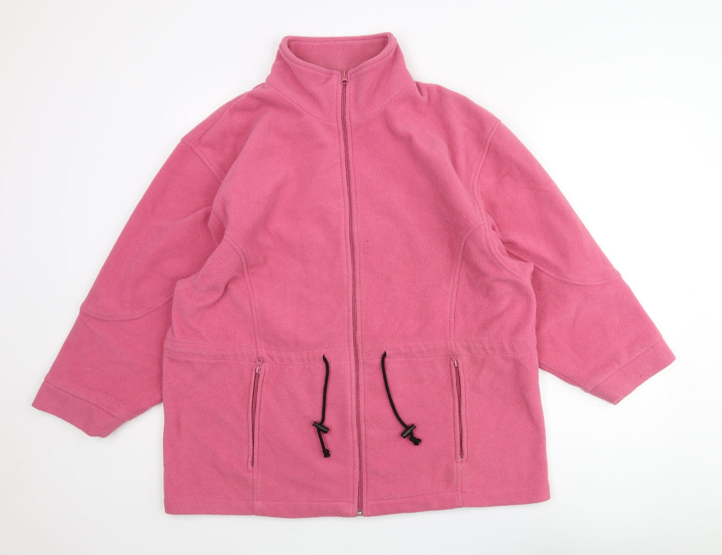 L.X.D Womens Pink Jacket Size M Zip - Drawstring Detail