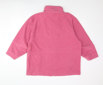 L.X.D Womens Pink Jacket Size M Zip - Drawstring Detail