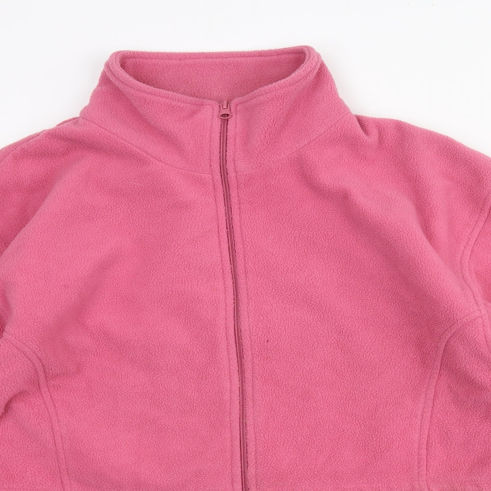 L.X.D Womens Pink Jacket Size M Zip - Drawstring Detail