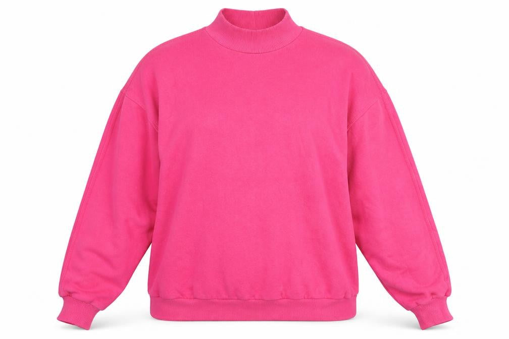 Womens UK Size M Bershka Pink Pullover Sweatshirt