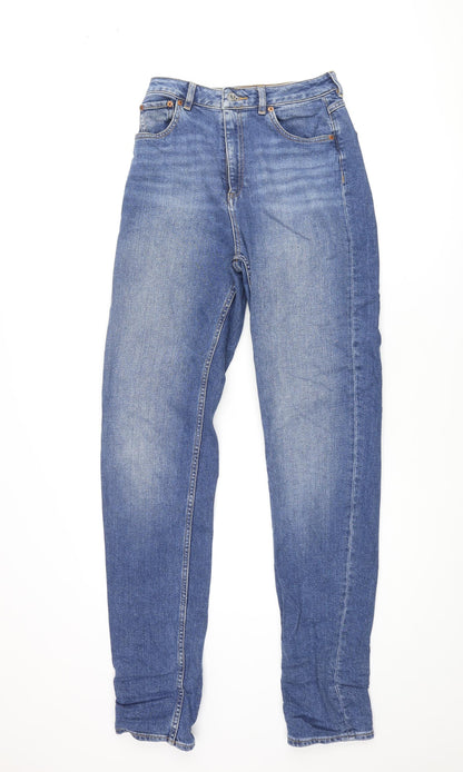ASOS Womens Blue Cotton Tapered Jeans Size 26 in L36 in Regular Zip