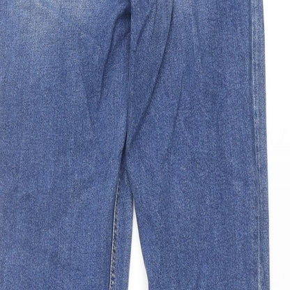 ASOS Womens Blue Cotton Tapered Jeans Size 26 in L36 in Regular Zip