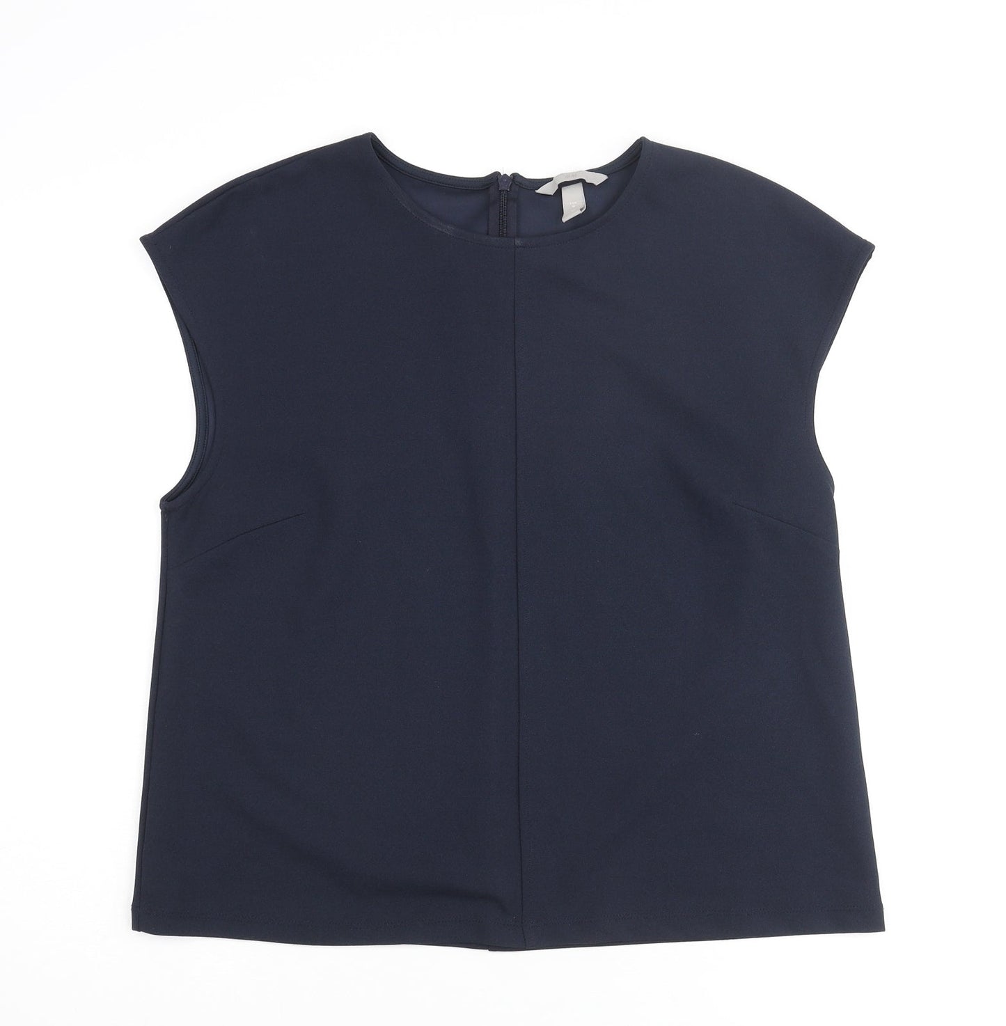Womens UK Size M H&M Blue Basic Blouse