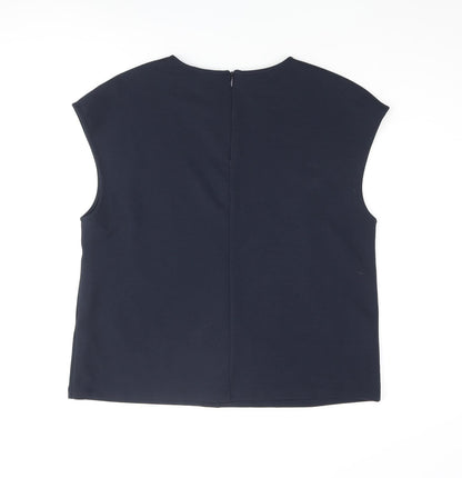 Womens UK Size M H&M Blue Basic Blouse