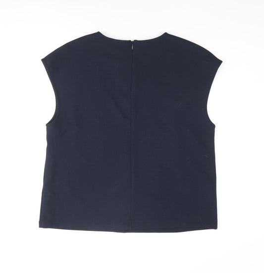 Womens UK Size M H&M Blue Basic Blouse