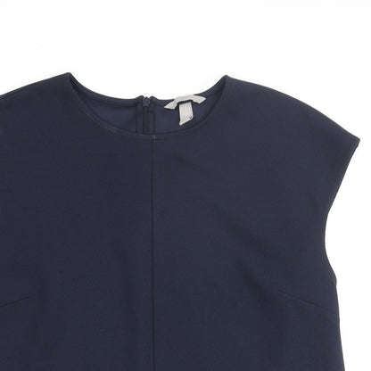 Womens UK Size M H&M Blue Basic Blouse