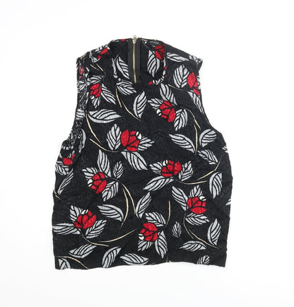 Womens UK Size 16 River Island Black Camisole Blouse