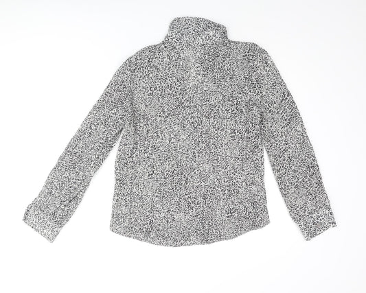 Epilogue Womens Gold Geometric Polyester Basic Button-Up Size 16 Collared