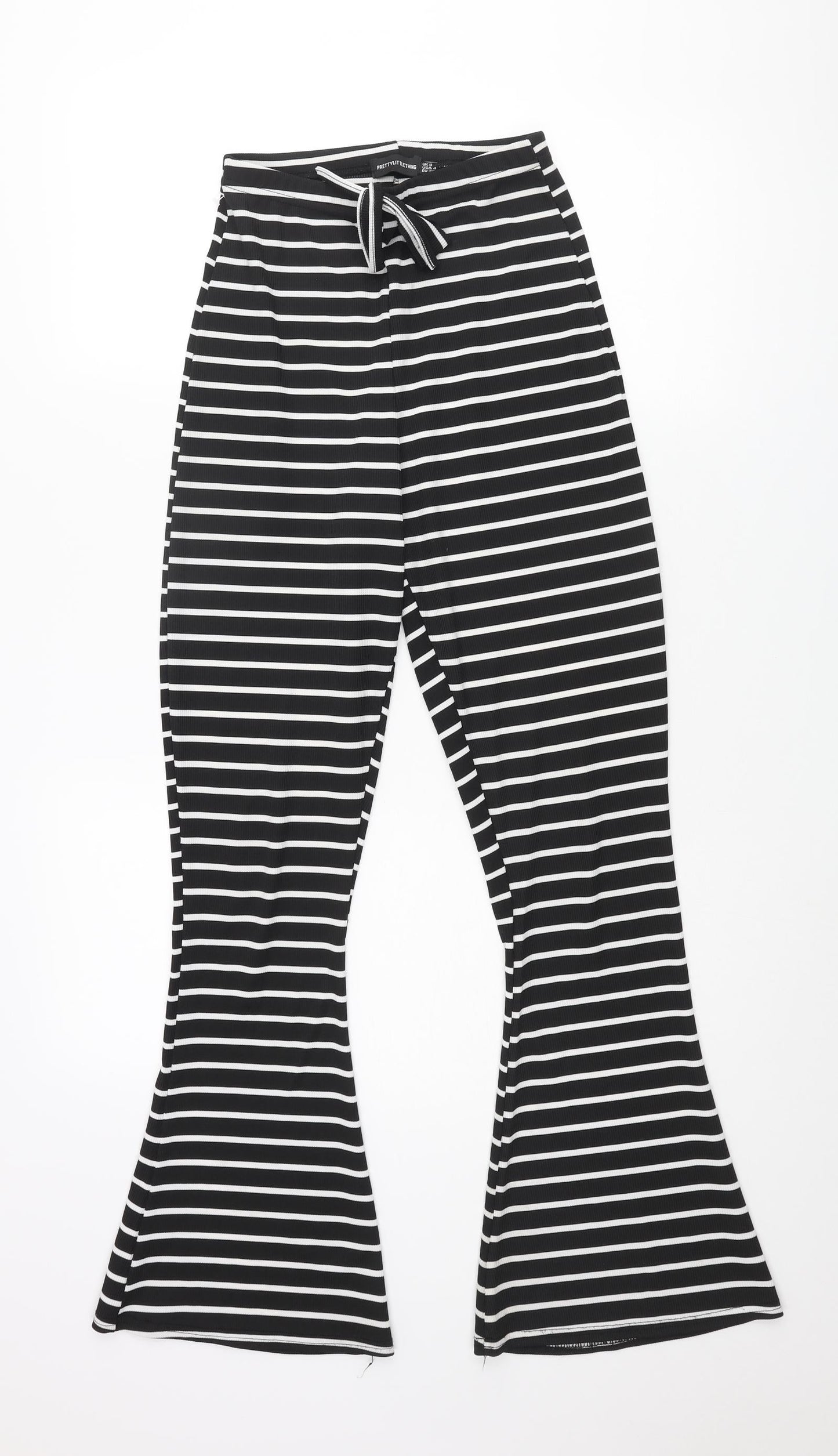 Womens UK Size 8 PRETTYLITTLETHING Regular Fit  Black Trousers