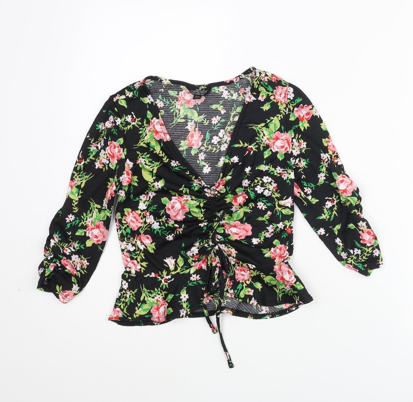 Womens UK Size 6 Topshop Multicoloured Basic Blouse