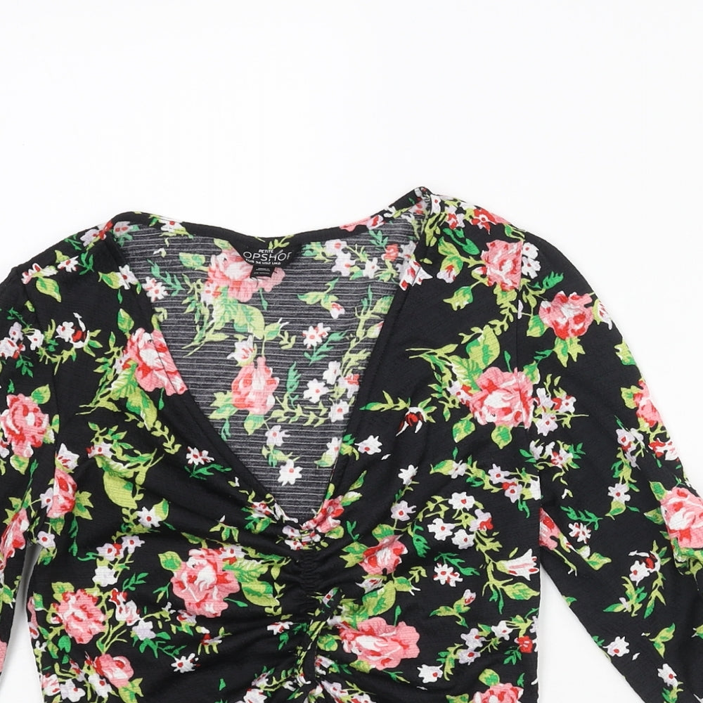 Womens UK Size 6 Topshop Multicoloured Basic Blouse