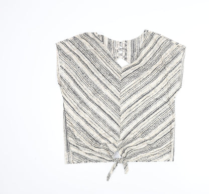 Womens UK Size 14 M&Co Beige Basic Blouse