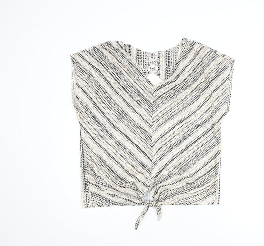 Womens UK Size 14 M&Co Beige Basic Blouse