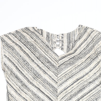 Womens UK Size 14 M&Co Beige Basic Blouse