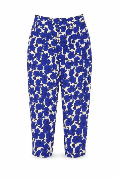 Womens UK Size 6 H&M Regular Fit Cropped Blue Trousers