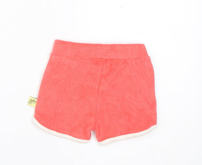 Marks and Spencer Boys Pink Cotton Cropped Trousers Size 3-6 Months Drawstring - Harry Potter, Inside Leg 2in