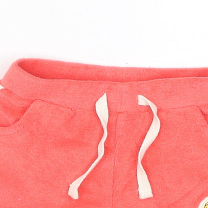 Marks and Spencer Boys Pink Cotton Cropped Trousers Size 3-6 Months Drawstring - Harry Potter, Inside Leg 2in