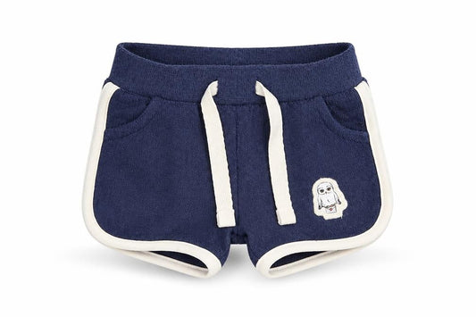 Marks and Spencer Boys Blue Cotton Cropped Trousers Size 0-3 Months Drawstring - Harry Potter, 1 month, Inside Leg 2in